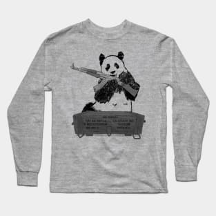 Armed Panda Bear Long Sleeve T-Shirt